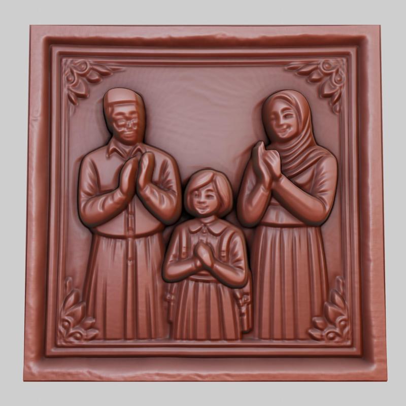 Parents applauding their child at a school ceremony 3d printer model animal model obj stl