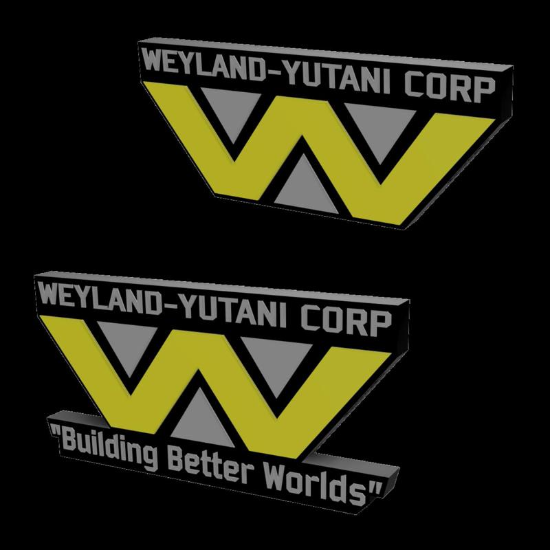 3D MULTICOLOR LOGO/SIGN - Weyland-Yutani Corp (Two Variations)