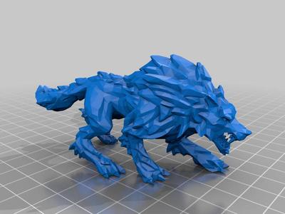 lowpoly wolf