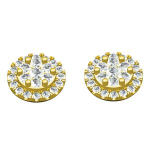 Simple Round Halo Stud Earring