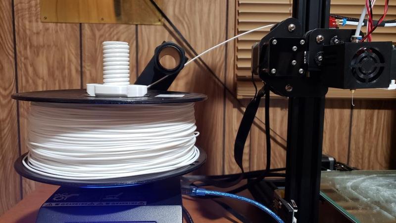 Horizontal Spool Holder using BBs as rollers.