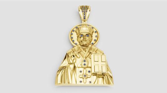Gold Saint Pendant  3D printable model