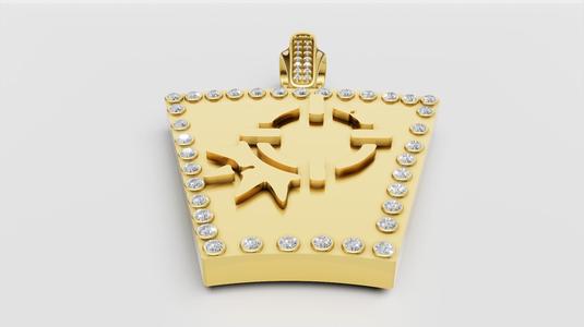 gold star pendant 3D printable model