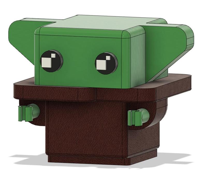 Baby Yoda (Grogu) Brick Style