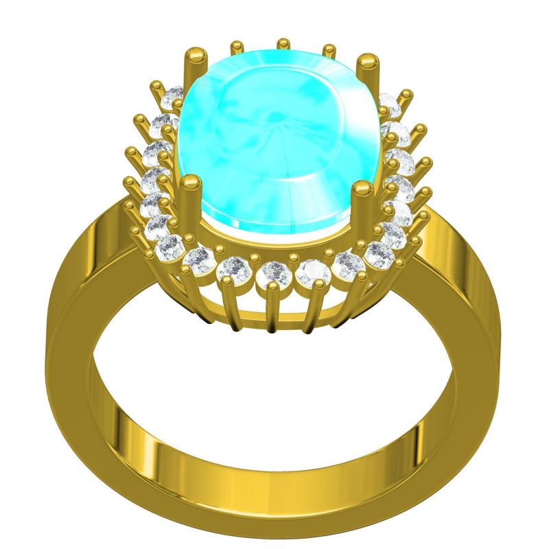 Cushion Cut Diamond Clustrer Ring