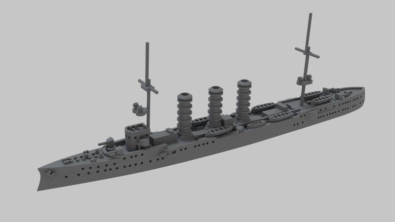 WW1 Imperial German Navy Dresden class cruiser
