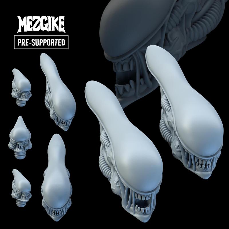 Xenomorphix heads (pre-supported)