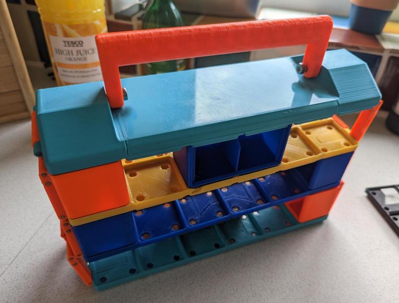 Gridfinity toolbox 2x6 for small printers