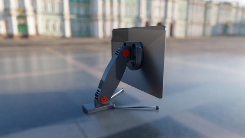 Quick swap adjustable monitor stand for 75mm vesa