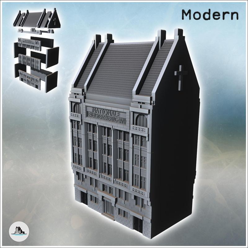Nationale Levensverzekering Bank (Rotterdam, Netherland) - Modern WW2 WW1 World War Diaroma Wargaming RPG Mini Hobby