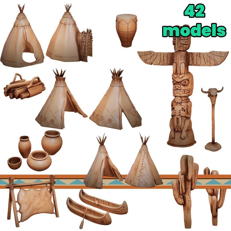 Native American Village Set #1