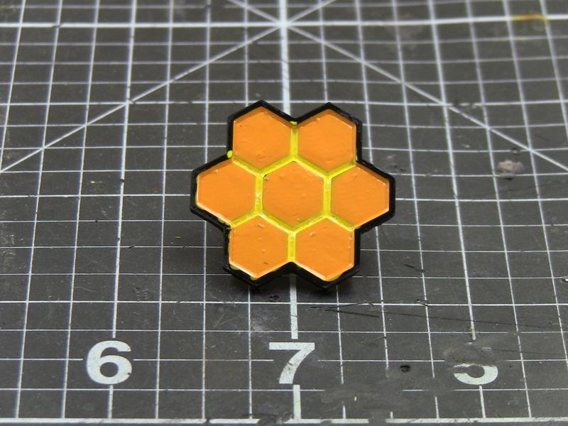 Bee hive enamel pin
