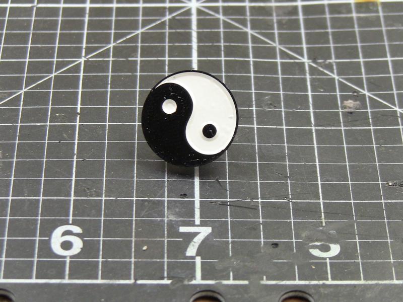 Yin yang enamel pin