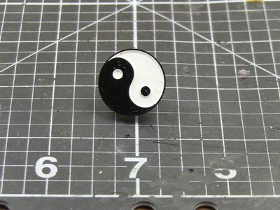 Yin yang enamel pin
