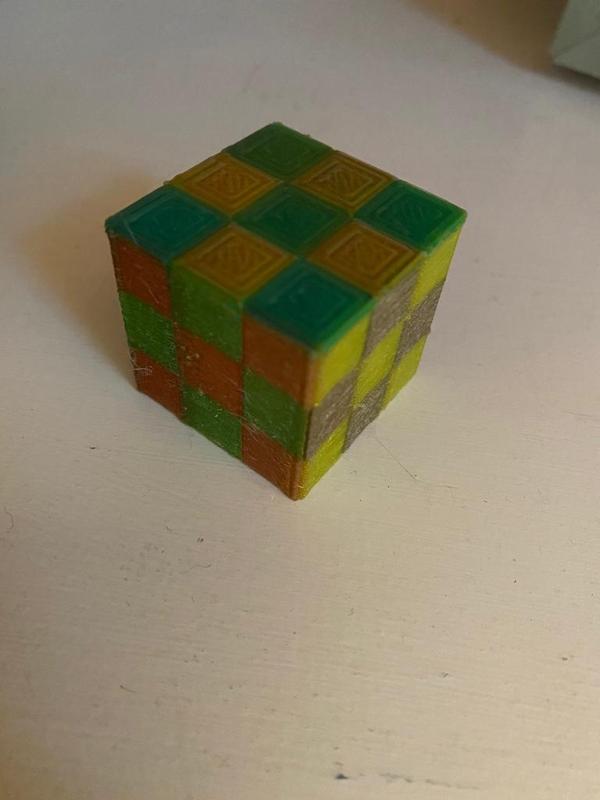 multicolor cube box