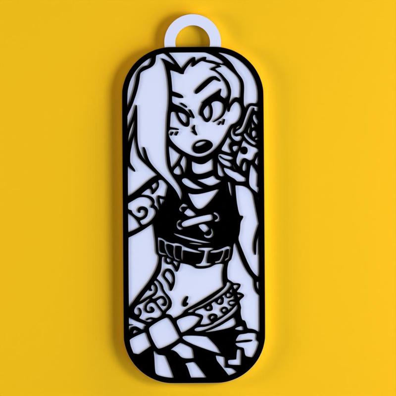 Jinx anime keychain - League of Legends keychains