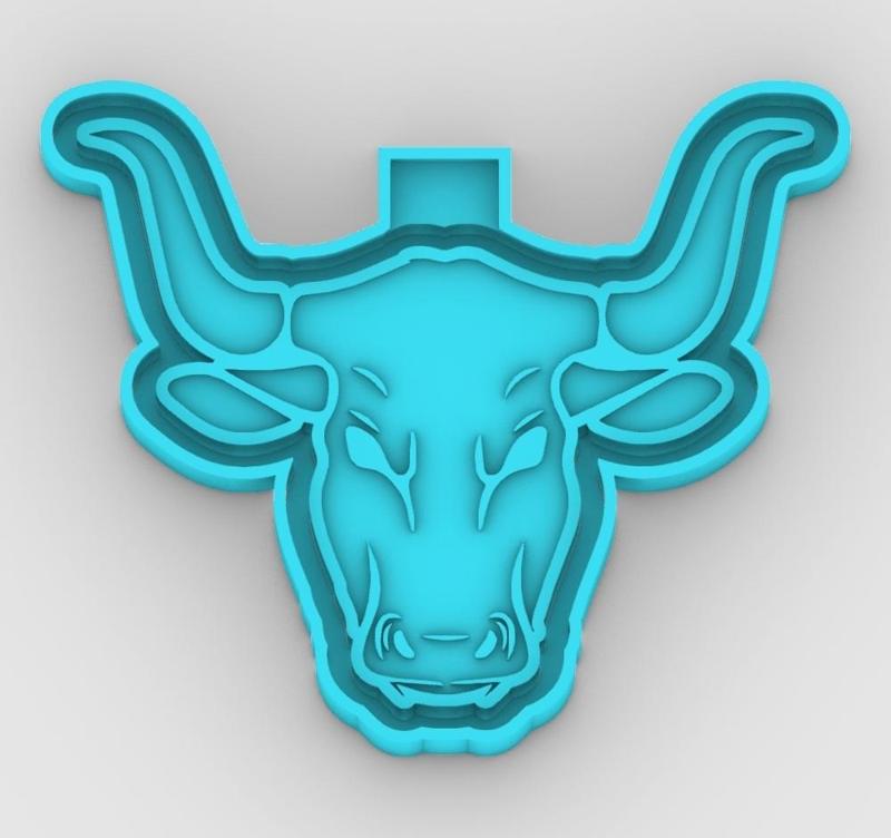 bull's head 181546 - freshie mold - STL for silicone mold