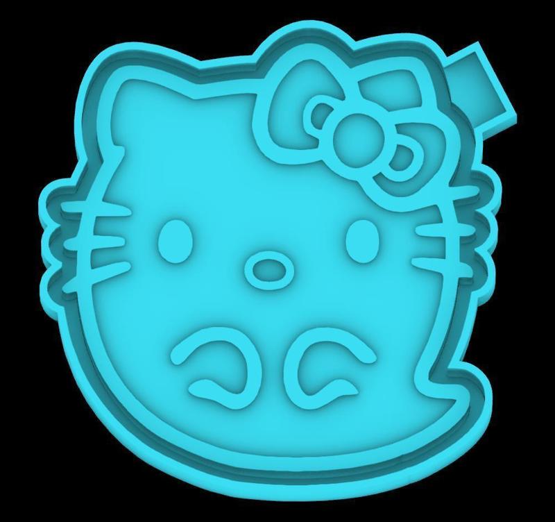 Hello Kitty Ghost - freshie mold - STL for silicone mold