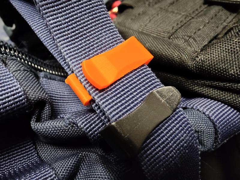 Backpack strap clips