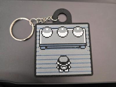 Minimalist Pixel Art Keychain Pokemon Design