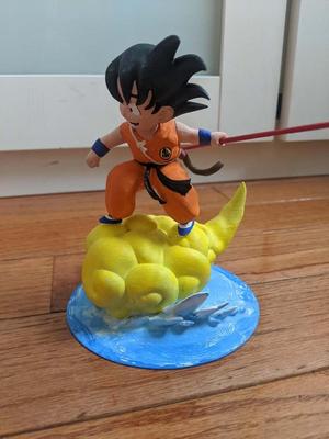 Kid Goku on Nimbus Cloud