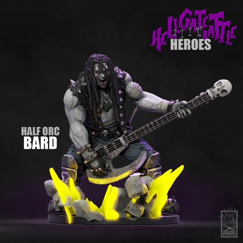 Half Orc Bard - Heroes - Hell Gate Battle - BUNDLE#11