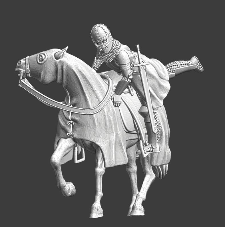 Medieval Danish Crusader - Mounting his warhorse