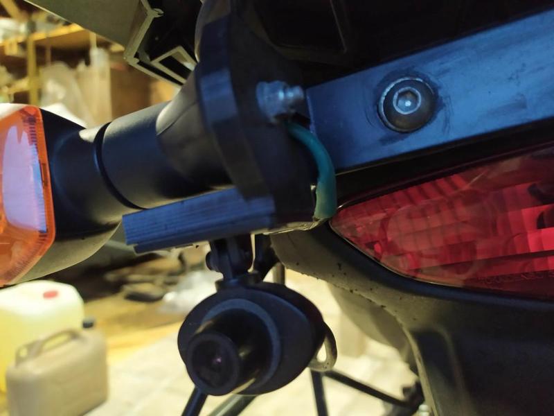 Rear camera holder of registrator VSYS M6L/P6L for Hepco&Becker Extender for Suzuki V-Strom DL650 2012-2014