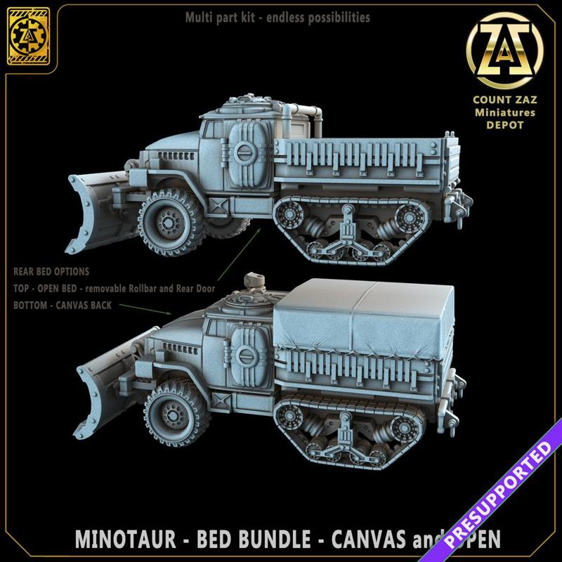 OPEN BED and CANVAS BACK BUNDLE - ( fits Minotaur I.M.P)
