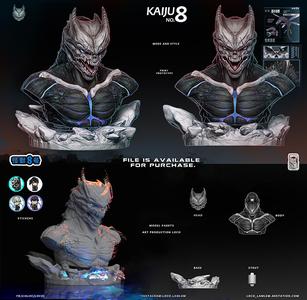 Kaiju No.8 Portrait – Detailed 3D Printable Bust (15cm & 12cm)