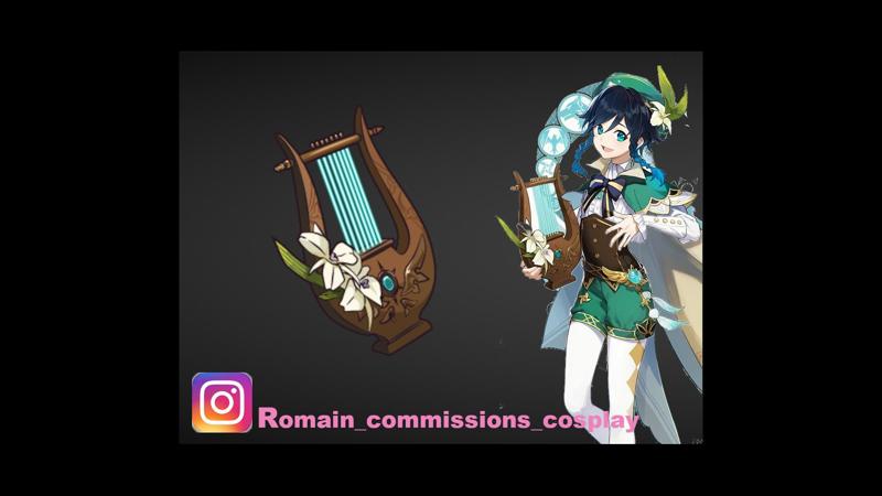 3MF STL Genshin impact venti harp