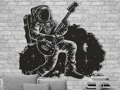 Astronaut in rock