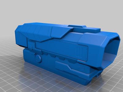 Nitron scope for nerf rail