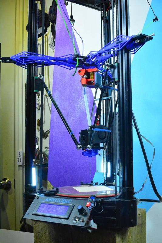 Flying extruder delta printer part