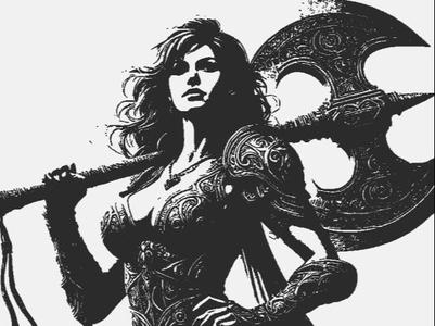 This lady with an axe brings a glowing farewell!