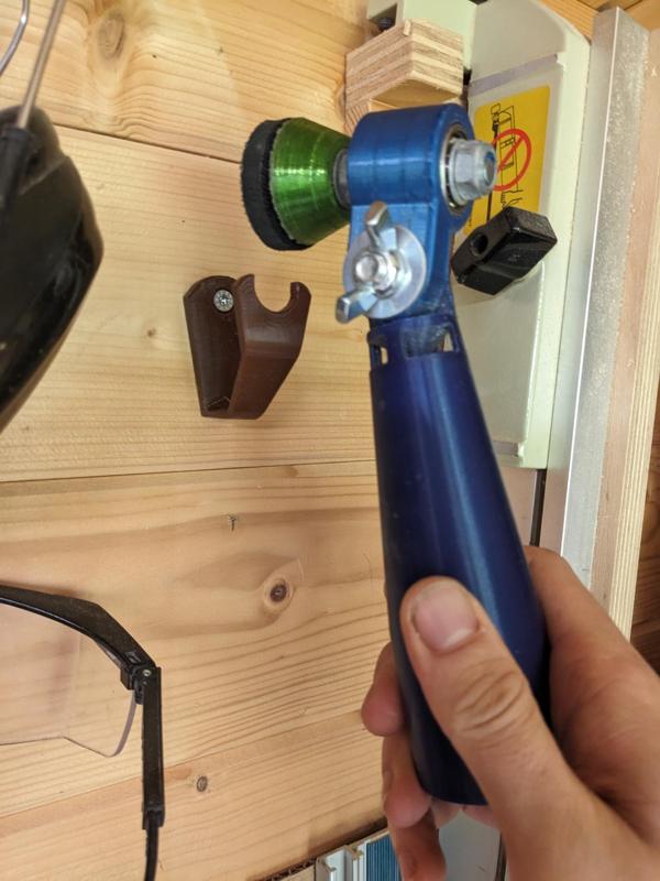 Wall holder for Rotary bowl sander - M8 version - Woodturning