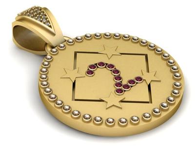 2 ROUND PENDANT  3d printable model