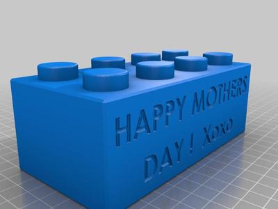 Happy Mothers Day Large Lego Block!