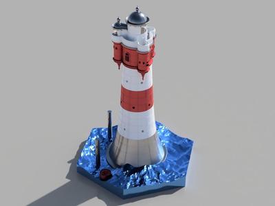 Leuchtturm Roter Sand 1:100