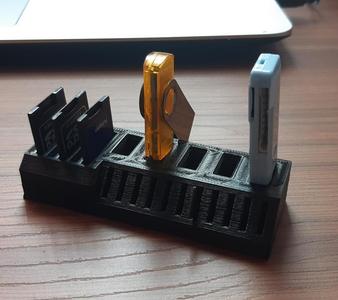 USB, SD and micro SD Card stand (remix)
