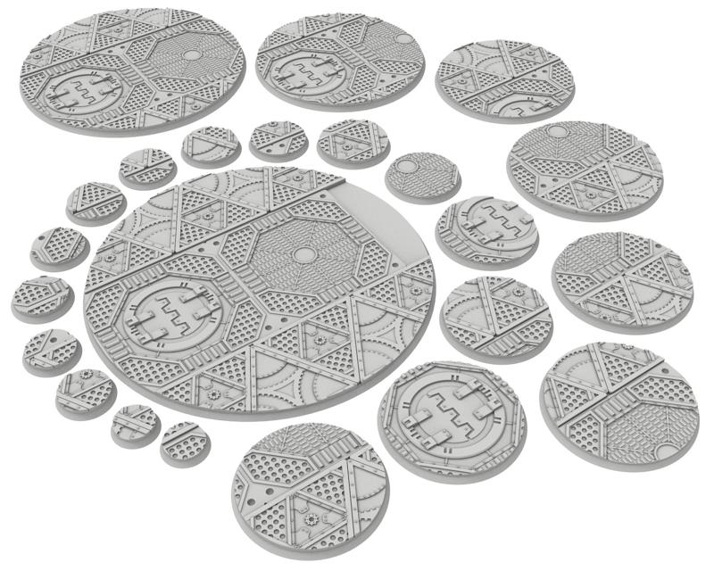 Military Bases - x165 - Round & Oval - set 2 - Metalic