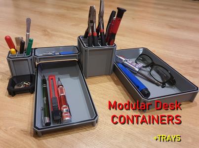 Modular Desk Containers - Parametric