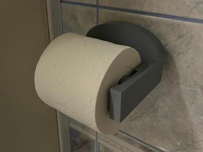 Toilet paper holder - needs screws/tape