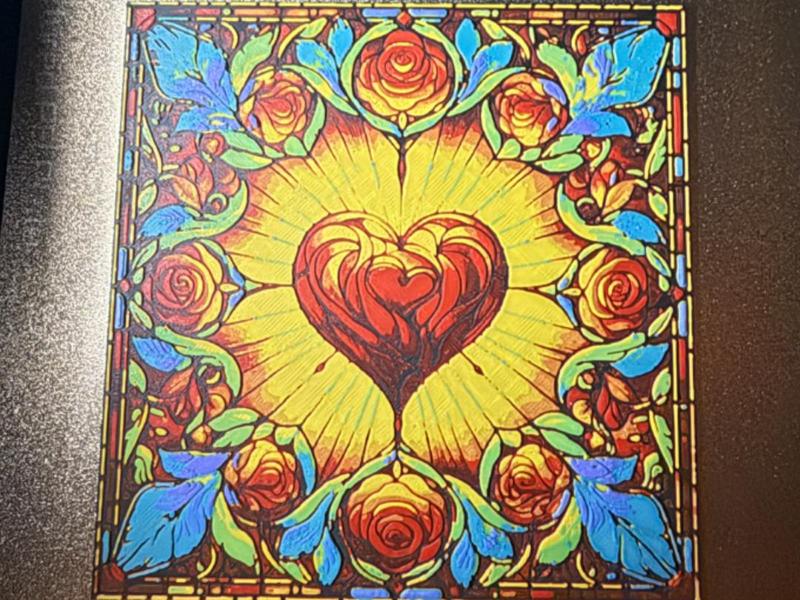 Stained Glass Picture with Heart HueForge