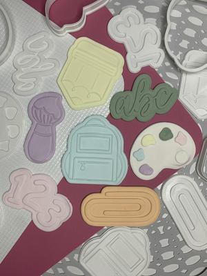 Cookie cutters and stamp- Back-to-school theme