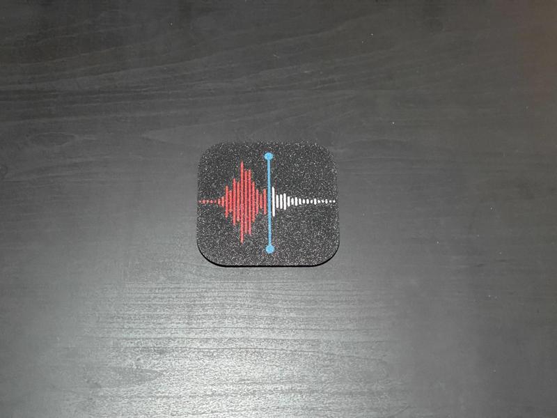 Voice Memos App Icon for iPhone Coaster