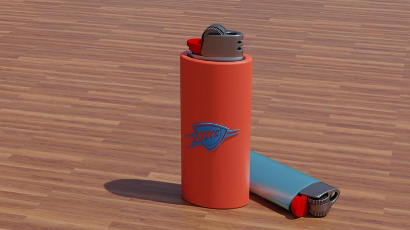 Oklahoma City Thunder Bic Lighter Case