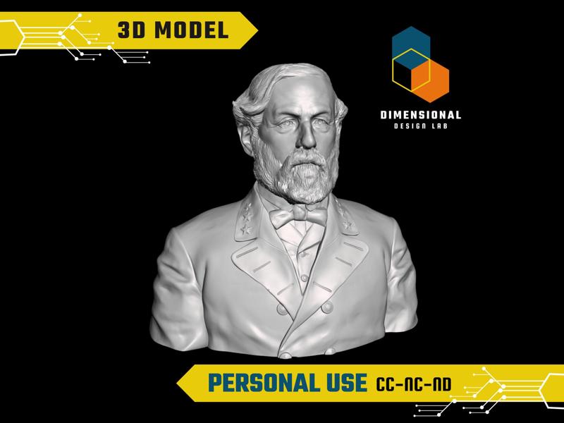 Robert E. Lee - High-Quality STL File for 3D Printing (PERSONAL USE)