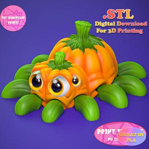 Print In Place Flexi PumpkinSpider