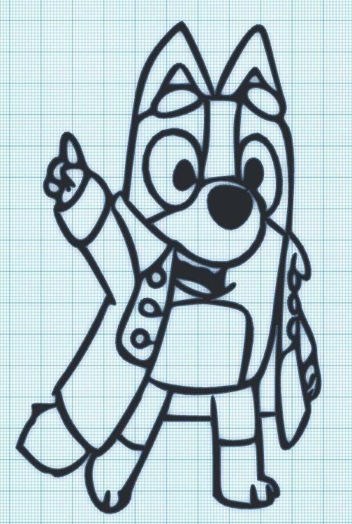 BLUEY - JACKET - WALL ART